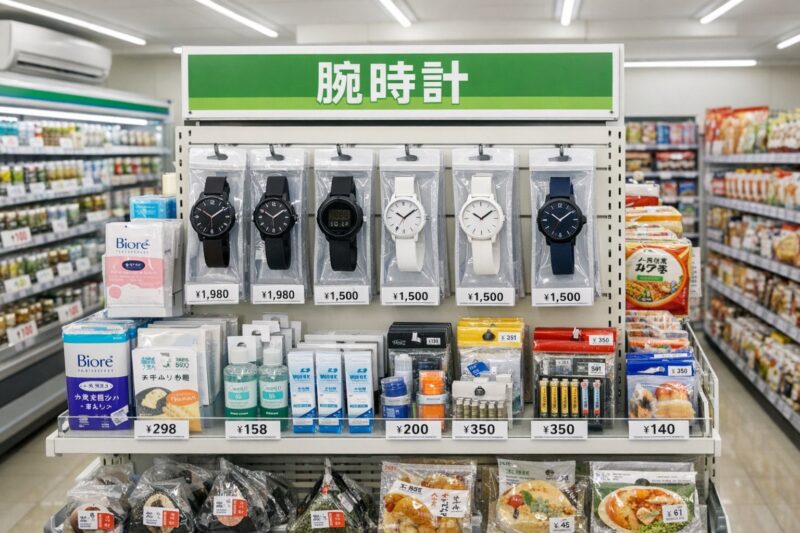 コンビニで時計は売ってるか