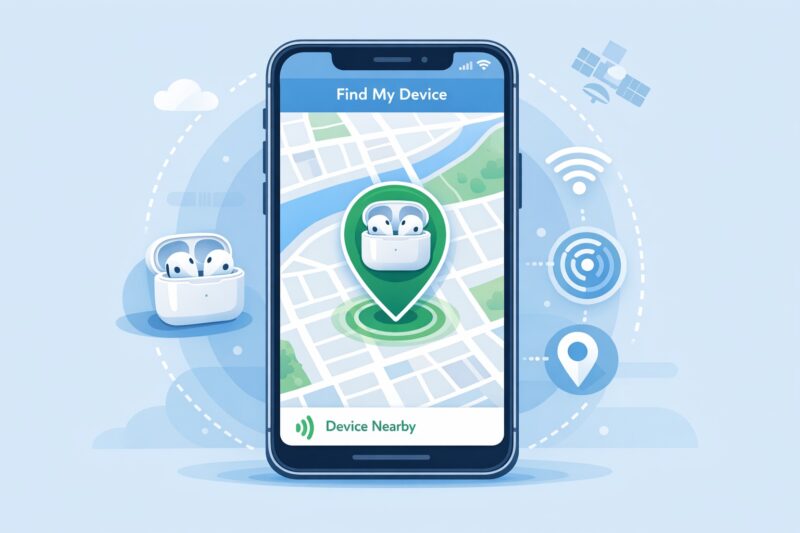 探すアプリでイヤホンケースを見つける方法