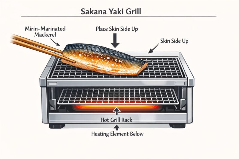 魚焼きグリルでのさばみりんの焼き方